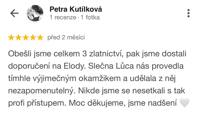 google recenze elody prsteny