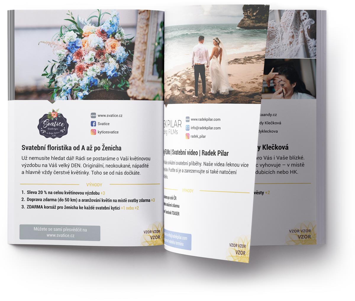 svatební šeková knížka