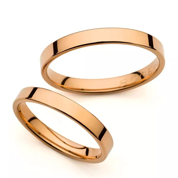jednoduché snubní prsteny z růžového zlata